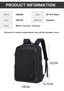 Aoking SN2275 fashion backpack computer bag laptop backpack waterproof laptop backpack