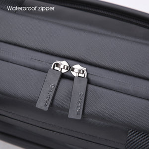 Bag with metallic zippers