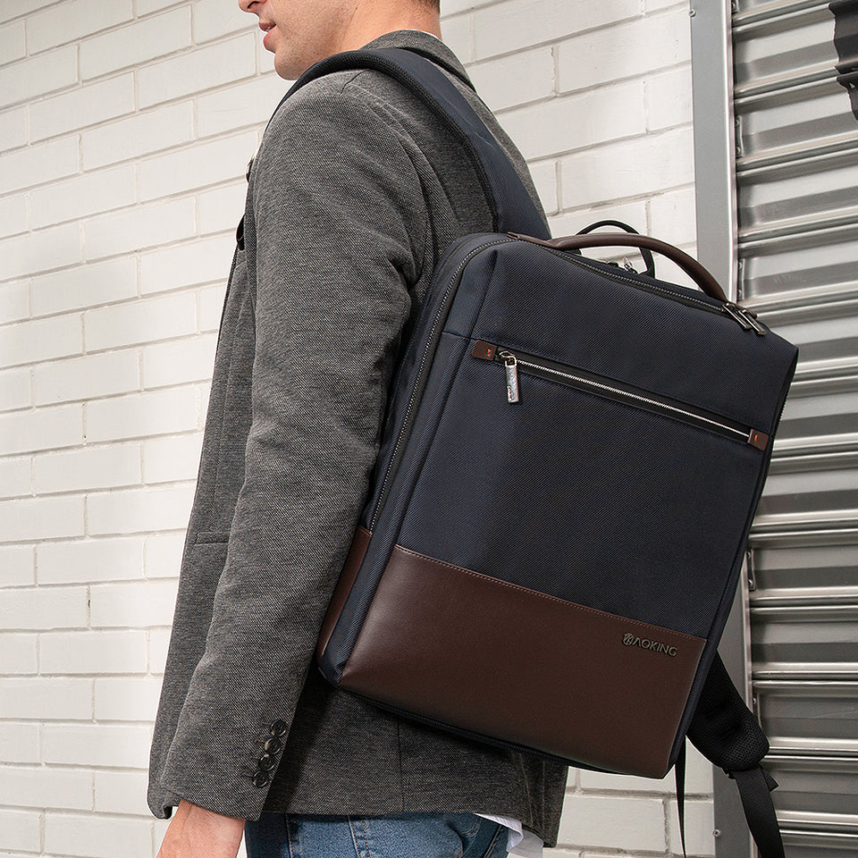 Fine craft leather backpack with simple design