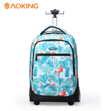 Anti theft girls travel rolling suitcase