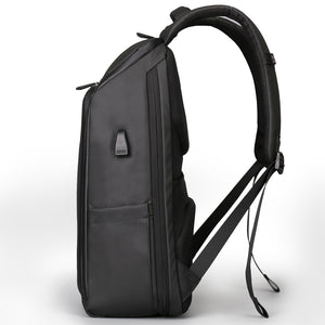 men expandable black backpack
