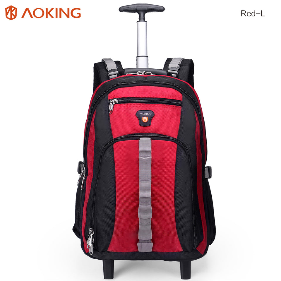 Trolley backpack luggage man